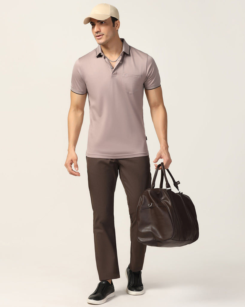 Polo Cloudy Grey Solid T-Shirt - Ether