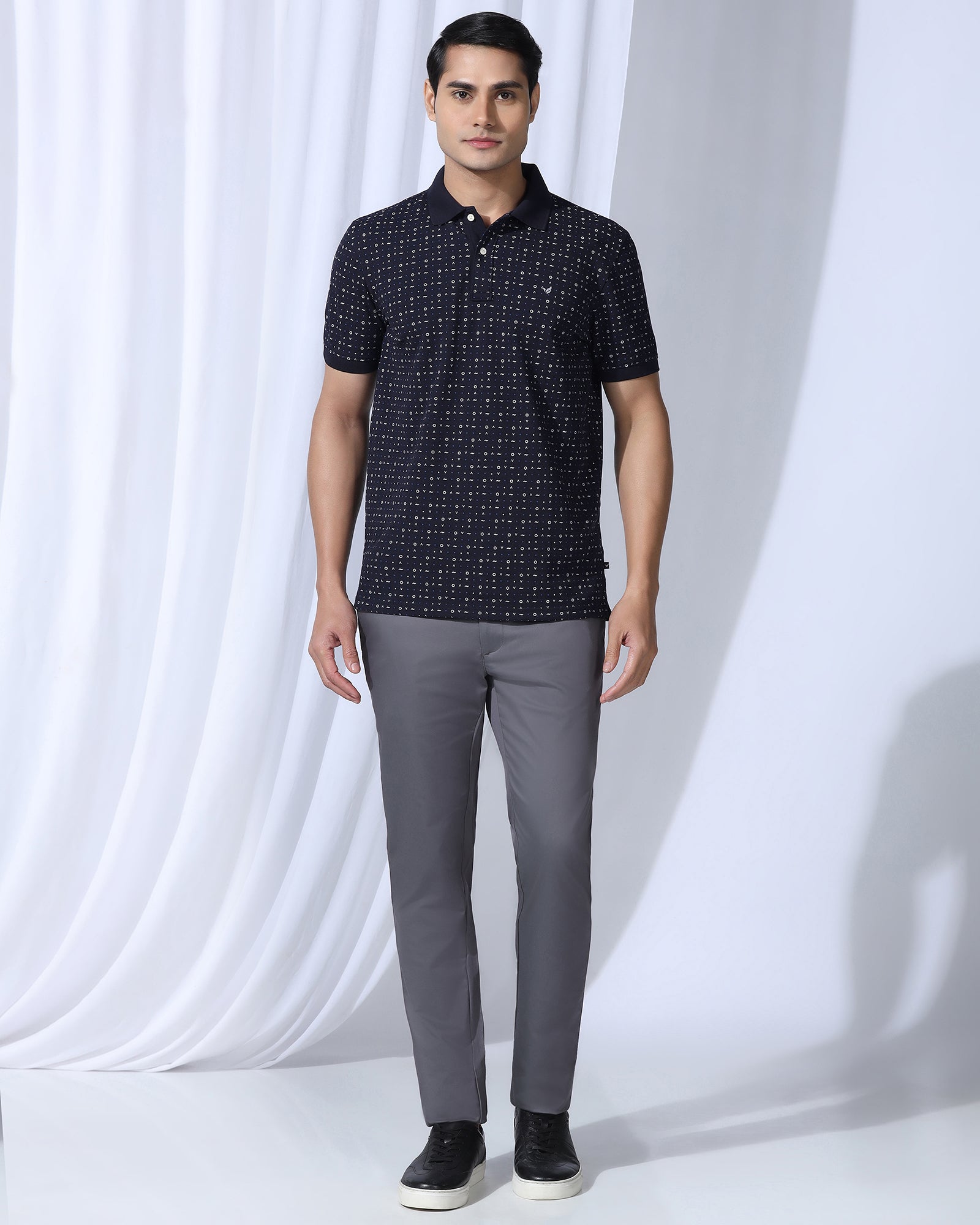 Polo Deep Navy Printed T-Shirt - Arcade