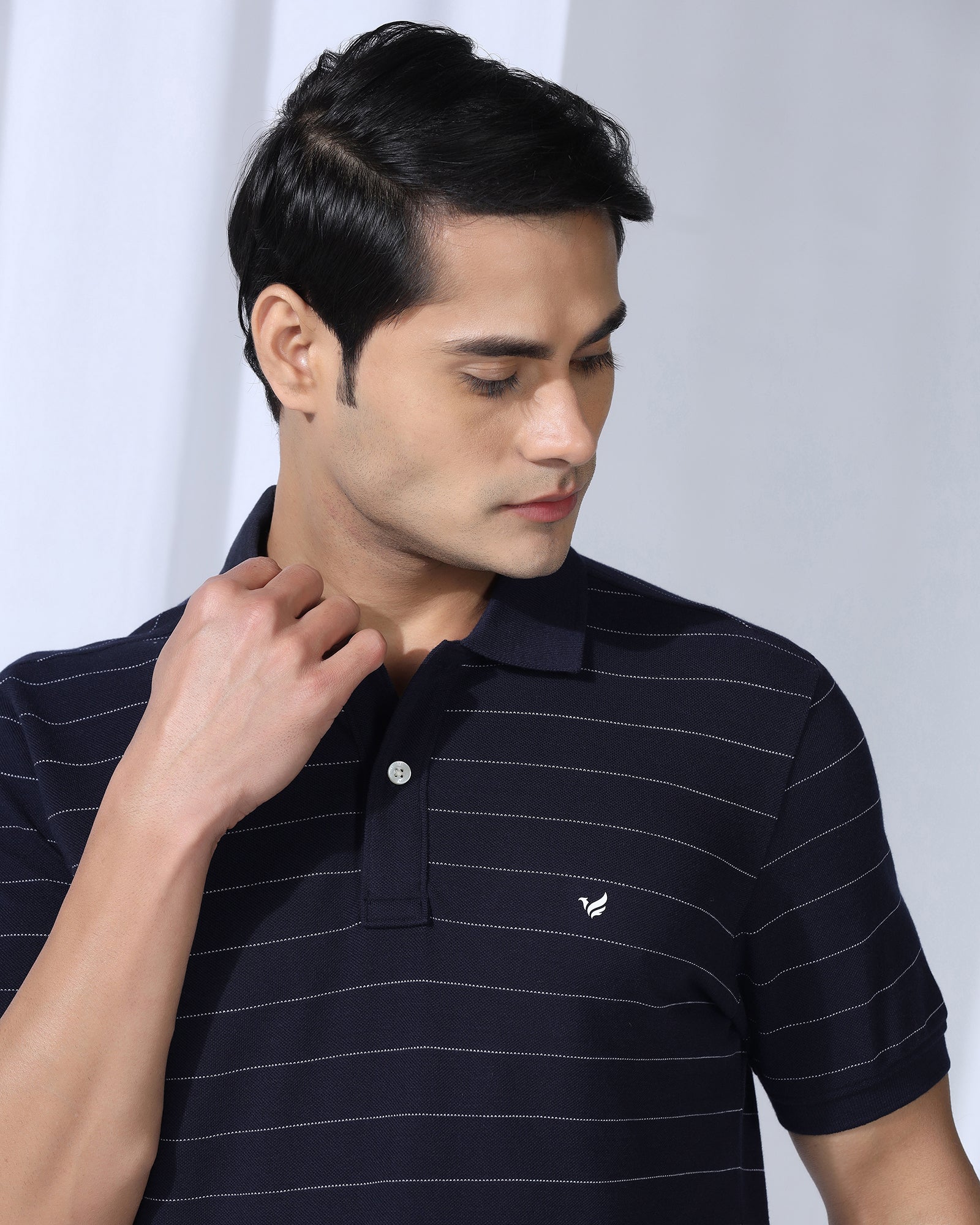 Polo Deep Navy Stripe T-Shirt - Willow