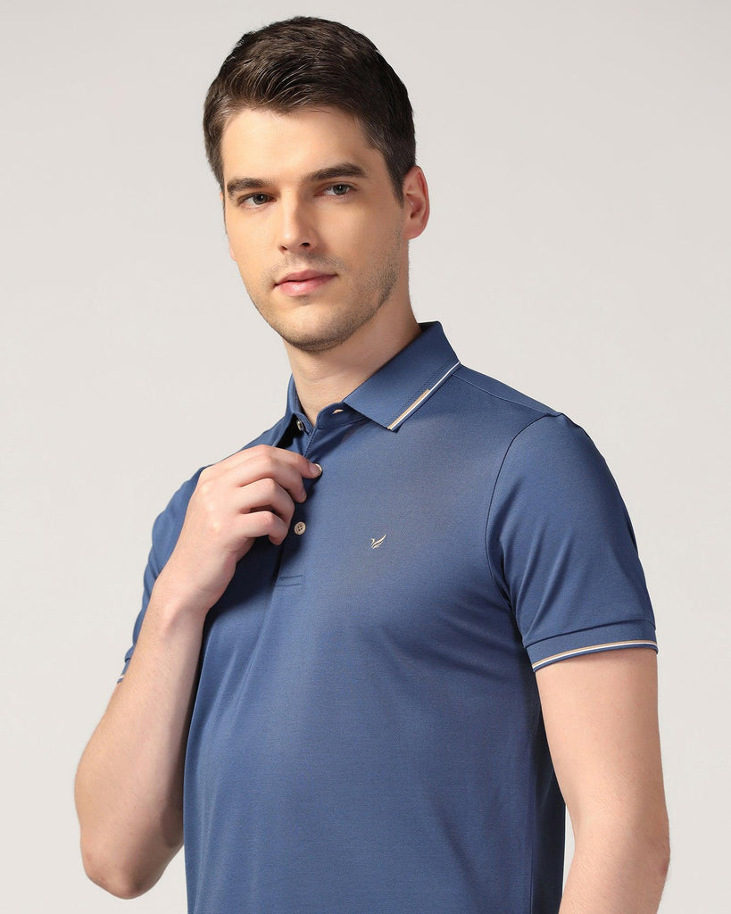 Polo Federal Blue Solid T-Shirt - Emerald
