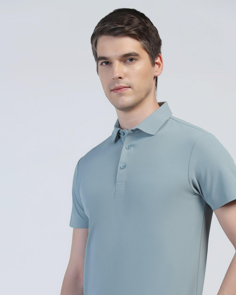 TechPro Polo Galactic Blue Solid T-Shirt - Carol