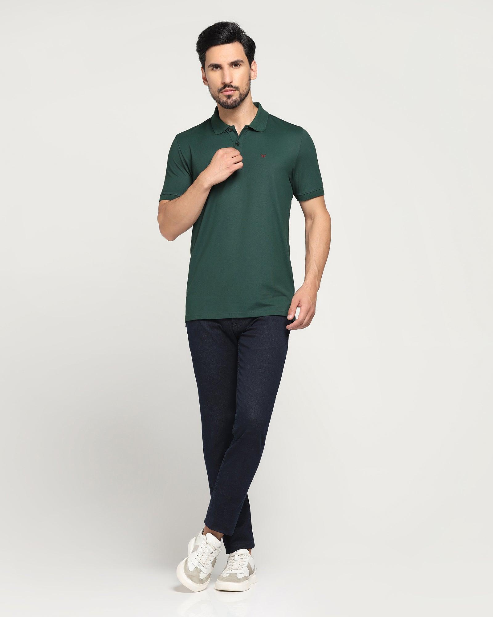 Polo Green Solid T Shirt - Yuki - Blackberrys