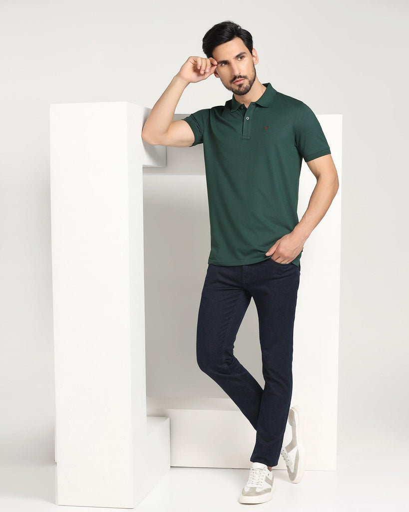 Must Haves Polo Green Solid T-Shirt - Yuki