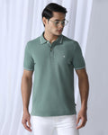 Polo Green Solid T-Shirt - Elara