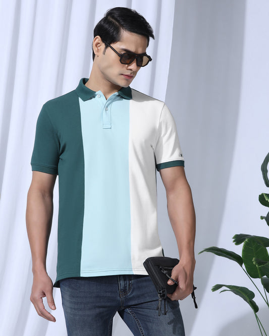 Polo Green Solid T-Shirt - Juniper