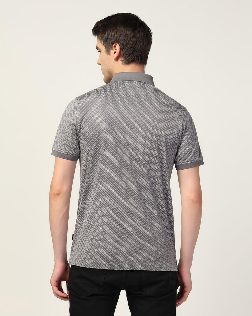 Polo Grey Printed T-Shirt - Perla