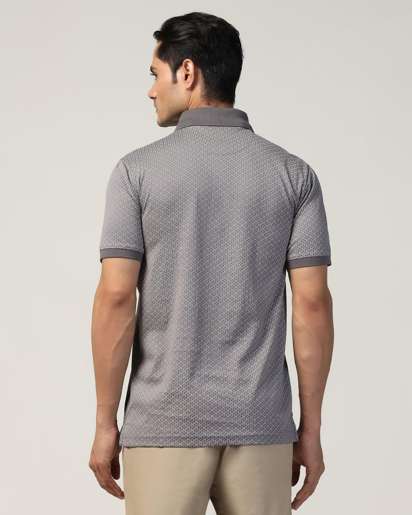 Polo Grey Printed T-Shirt - Perla