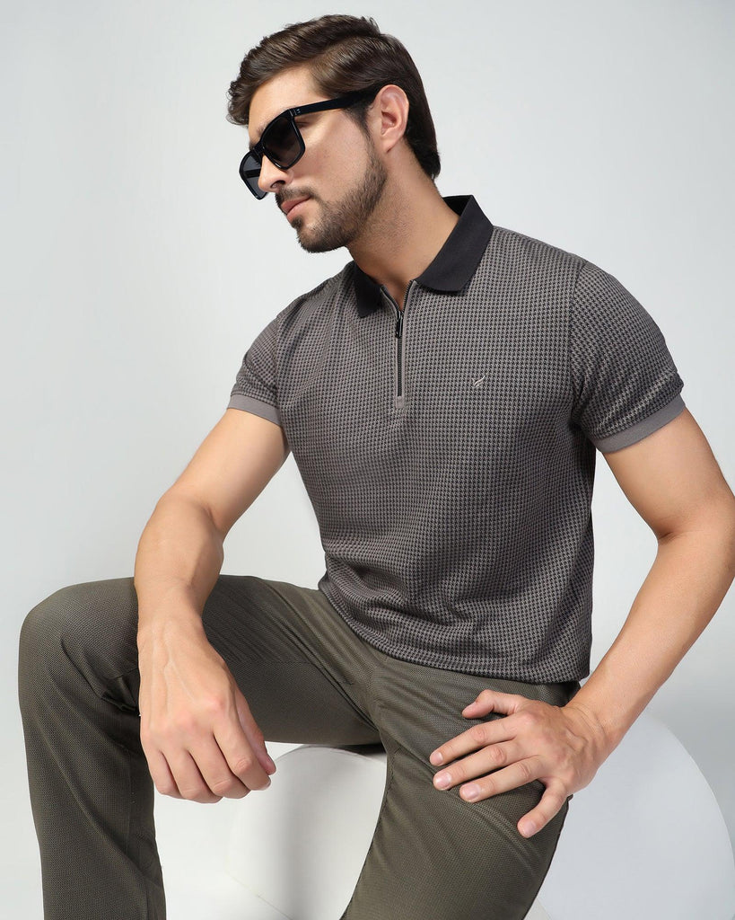 Polo Grey Structure T-Shirt - Keiji