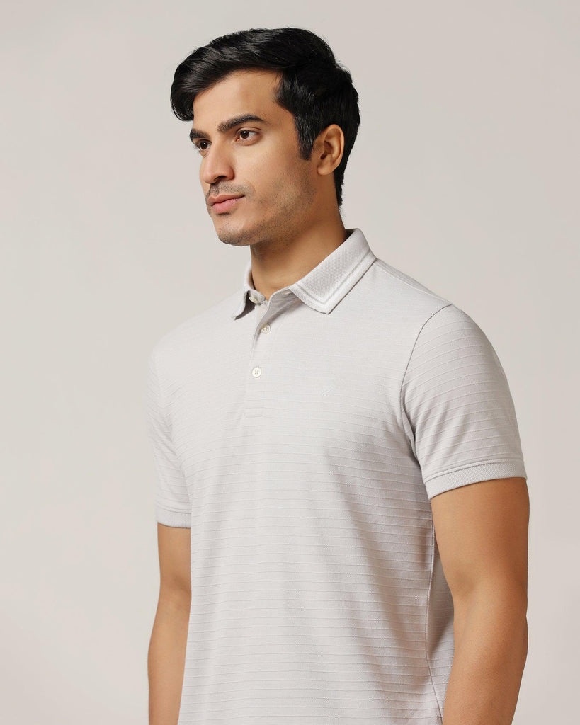 Polo Grey Textured T-Shirt - Darryl