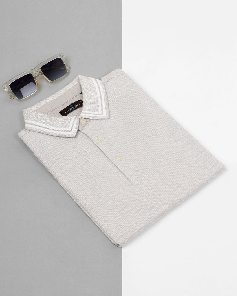 Polo Grey Textured T-Shirt - Darryl