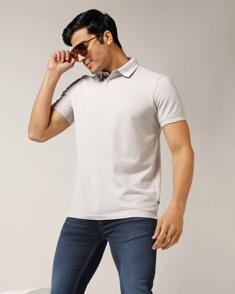 Polo Grey Textured T-Shirt - Darryl