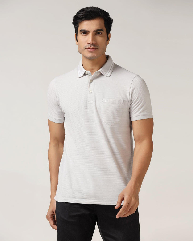 Polo Grey Textured T-Shirt - Darryl