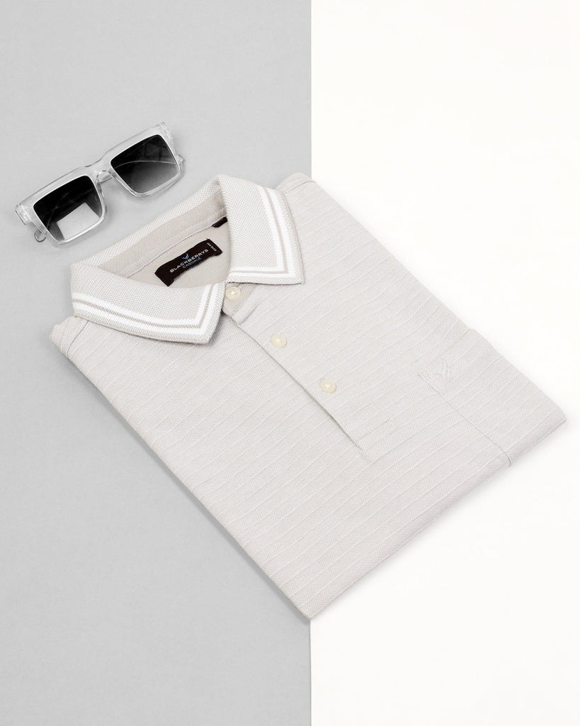 Polo Grey Textured T-Shirt - Darryl