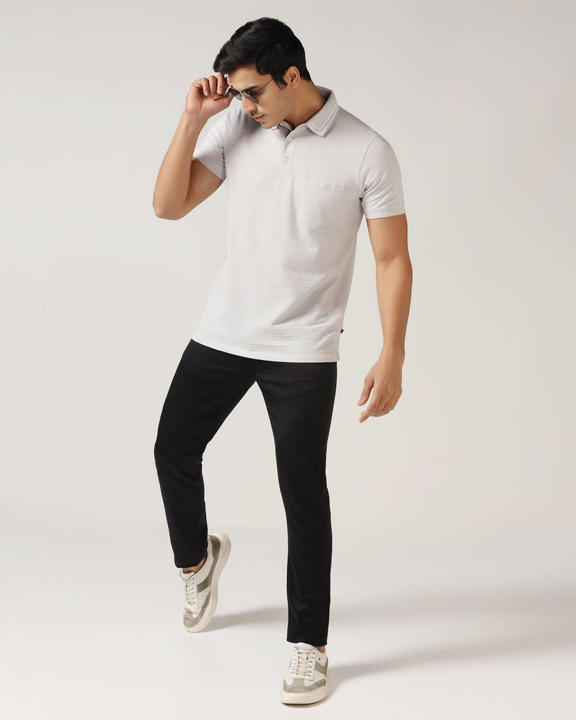 Polo Grey Textured T-Shirt - Darryl