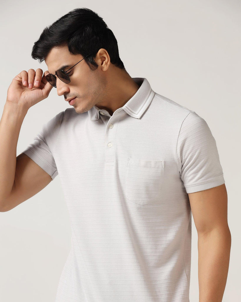 Polo Grey Textured T-Shirt - Darryl