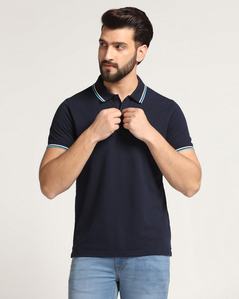 Polo Ink Blue Solid T-Shirt - Ollie