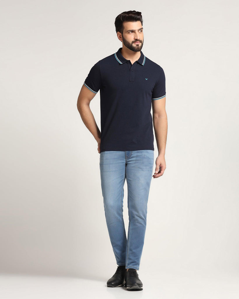 Polo Ink Blue Solid T-Shirt - Ollie