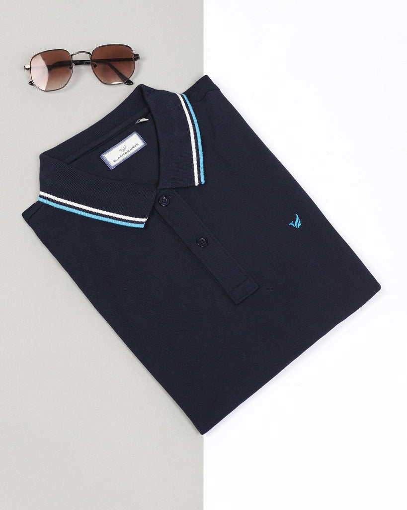 Polo Ink Blue Solid T-Shirt - Ollie