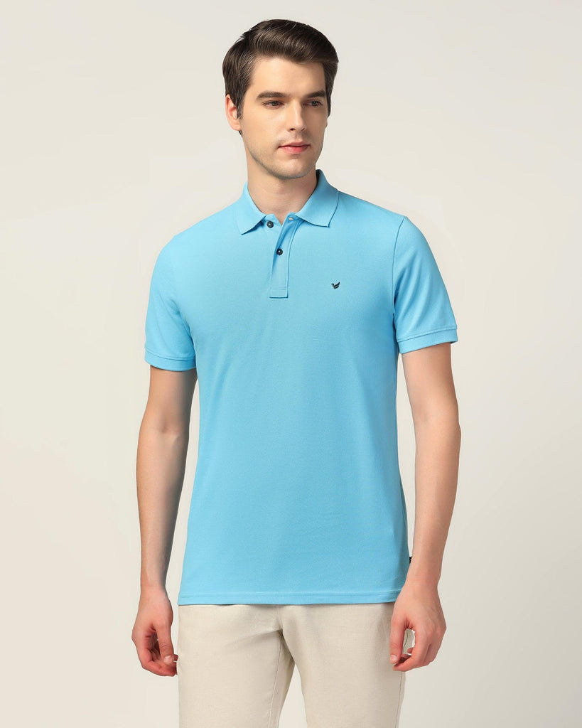 Polo Light Blue Solid T-Shirt - Bright