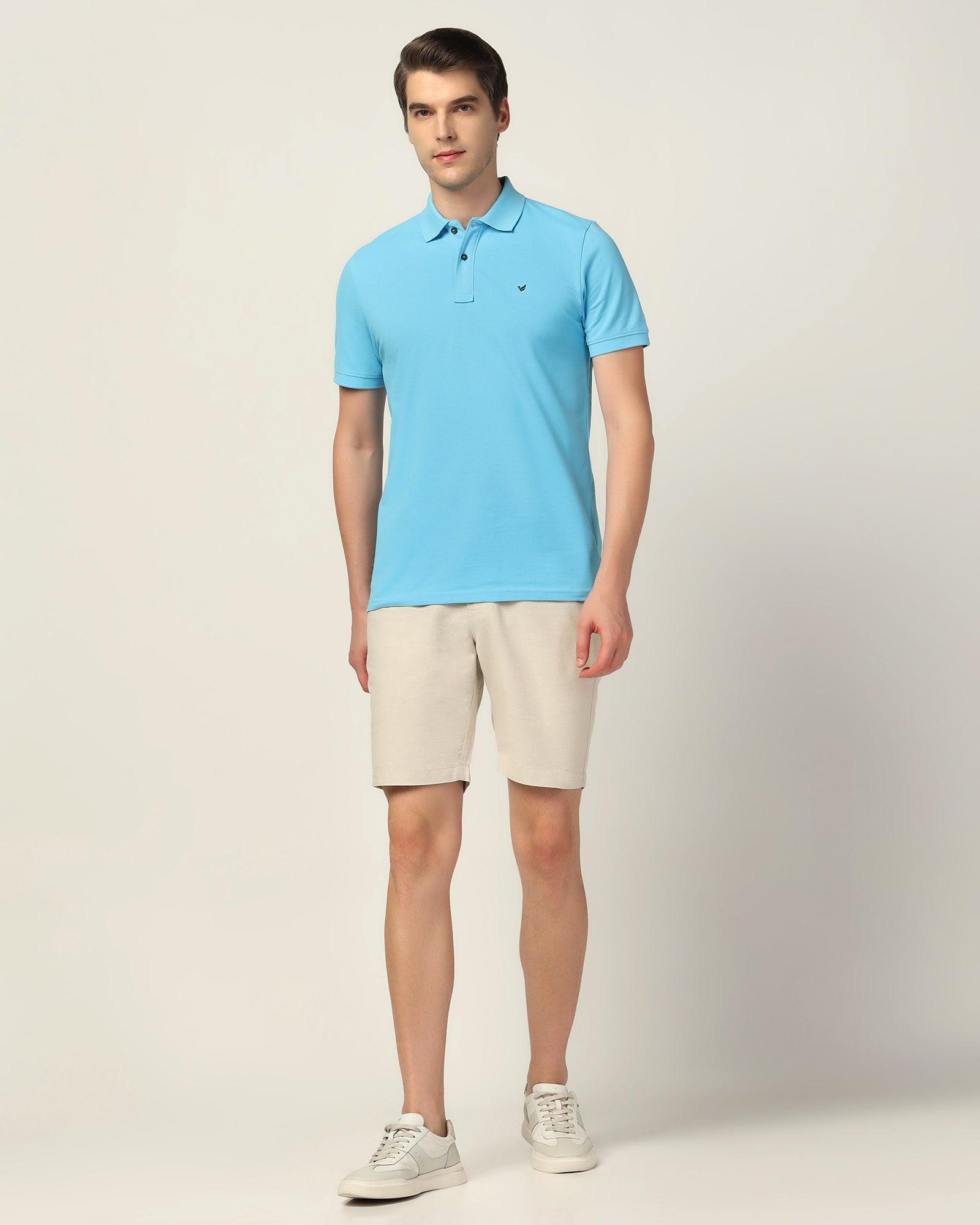 Polo Light Blue Solid T-Shirt - Bright - Blackberrys