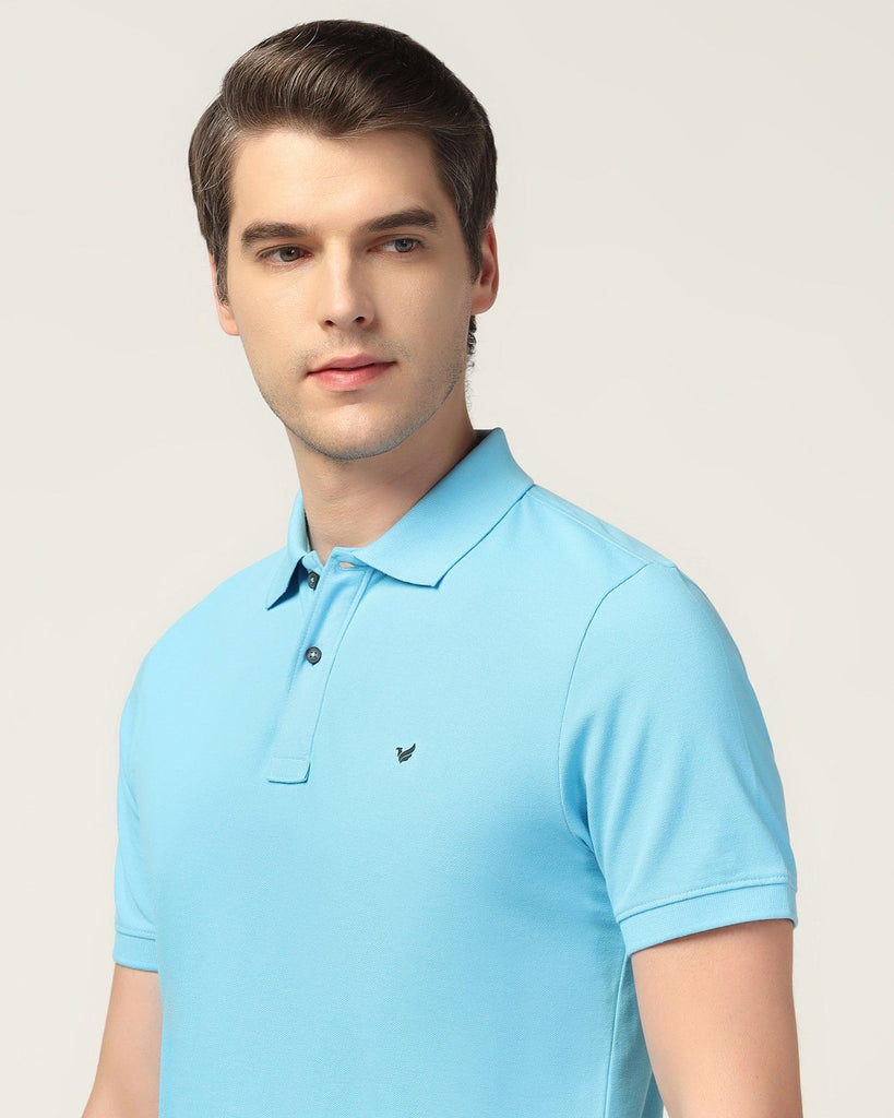 Polo Light Blue Solid T-Shirt - Bright