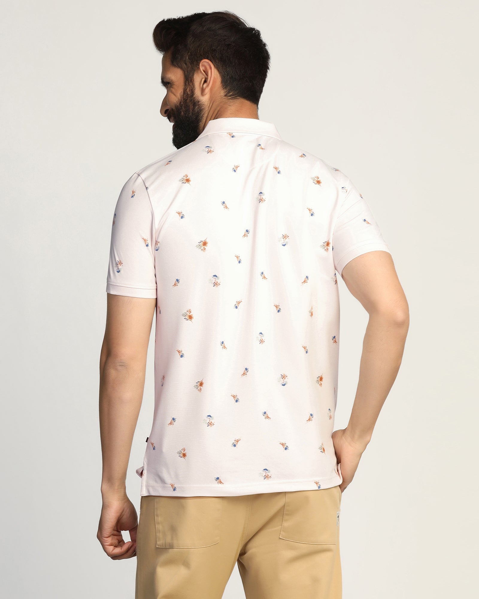 Polo Light Pink Printed T-Shirt - Depp