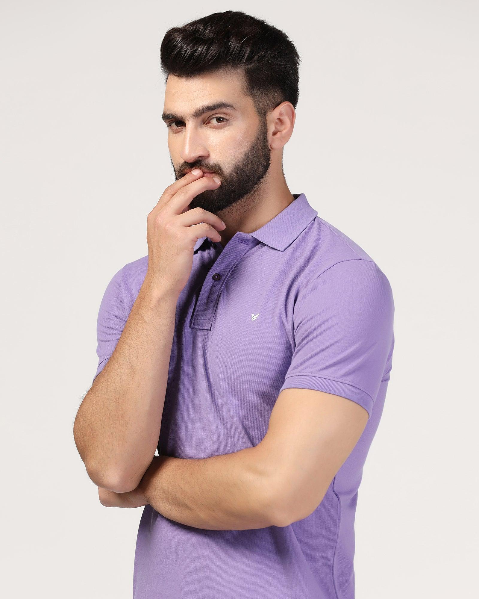 Polo Light Purple Solid T-Shirt - Bright - Blackberrys