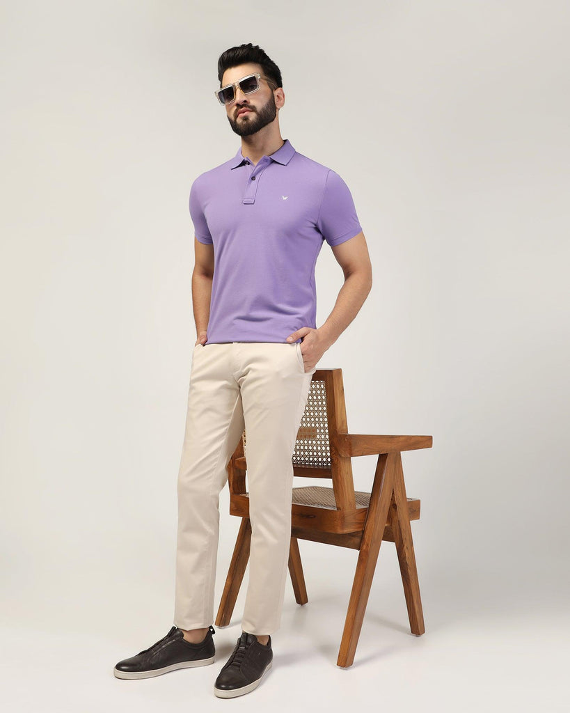 Polo Light Purple Solid T-Shirt - Bright