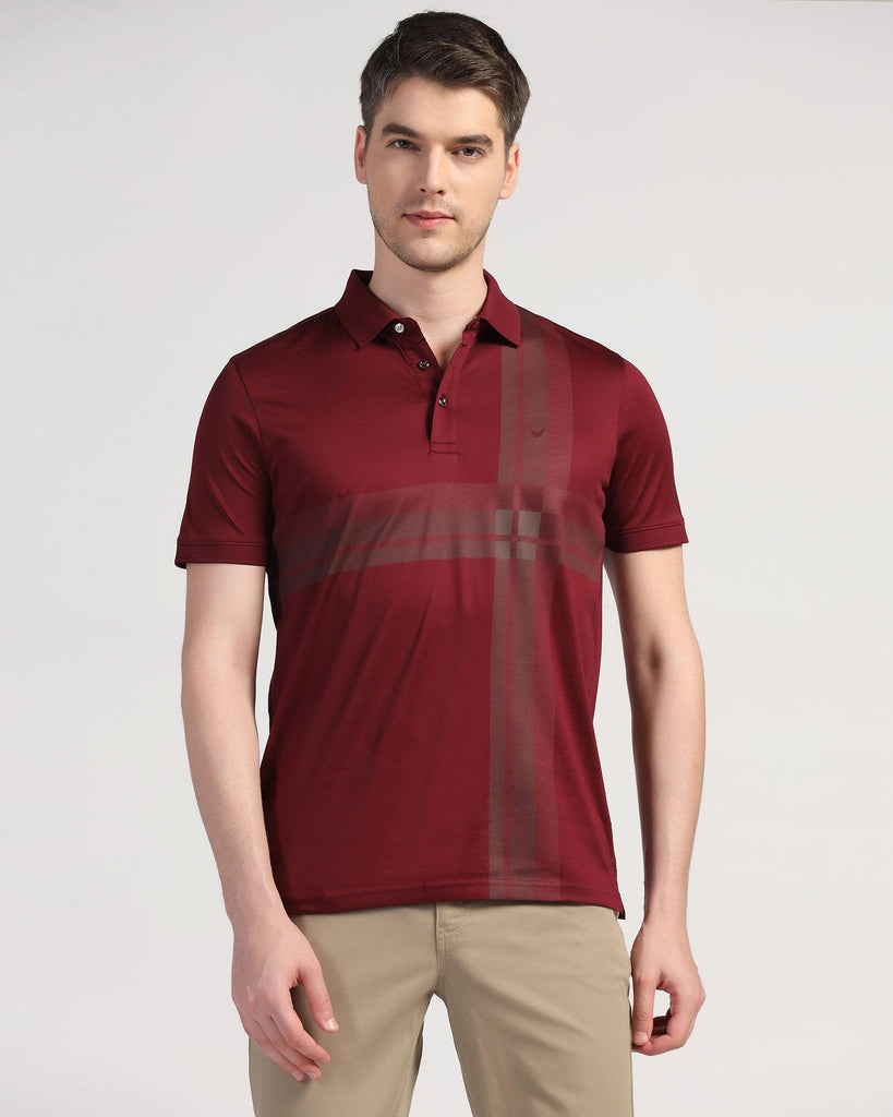 Polo Maroon Printed T-Shirt - Jaime