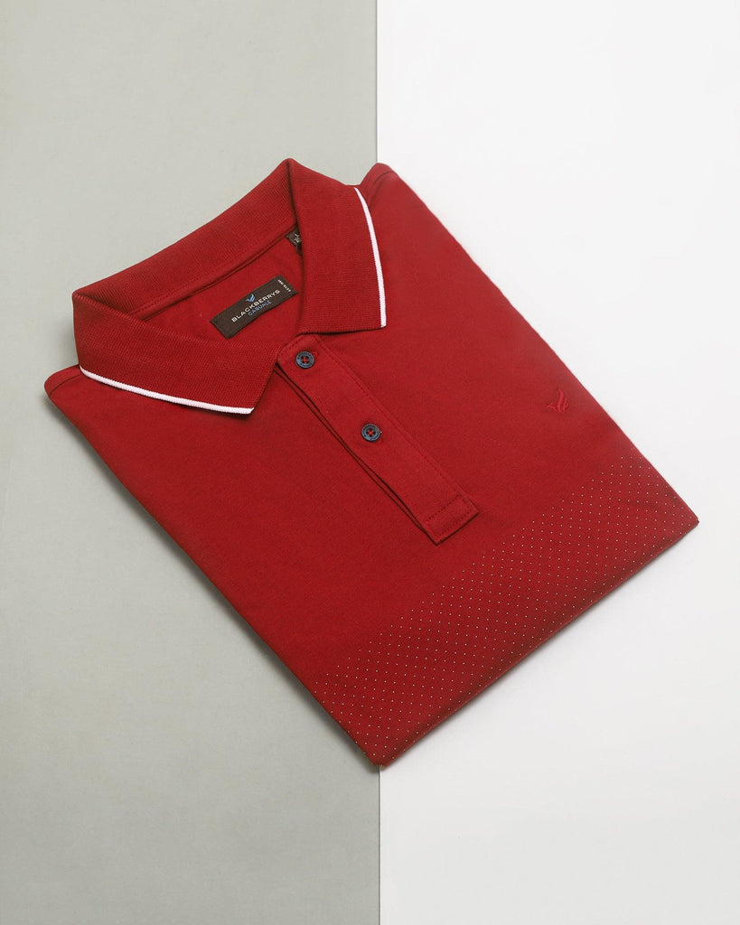 Polo Maroon Stripe T-Shirt - Hawk