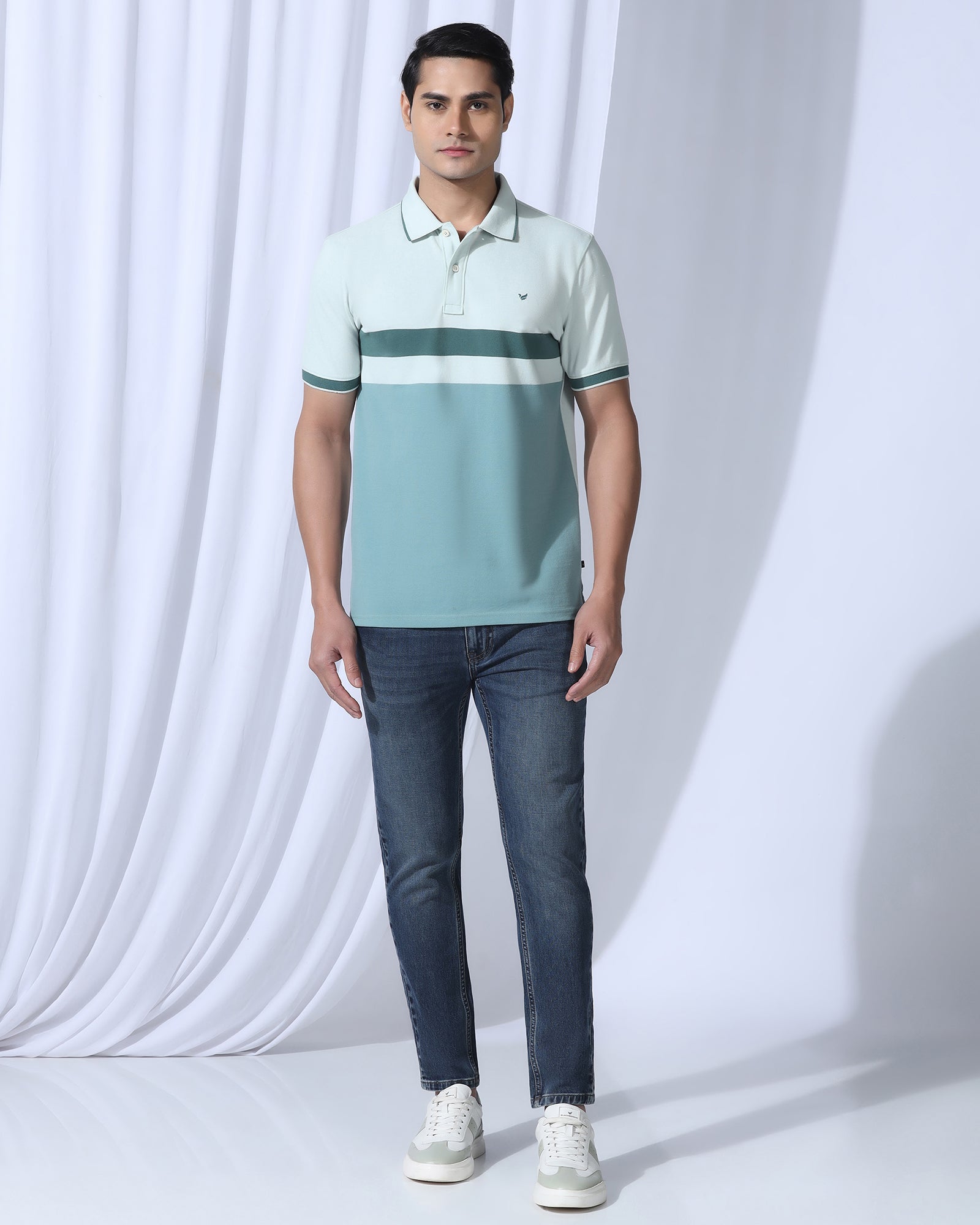 Polo Mint Stripe T-Shirt - Oriono