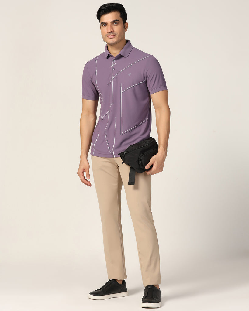 TechPro Polo Mulled Grape Printed T-Shirt - Vine