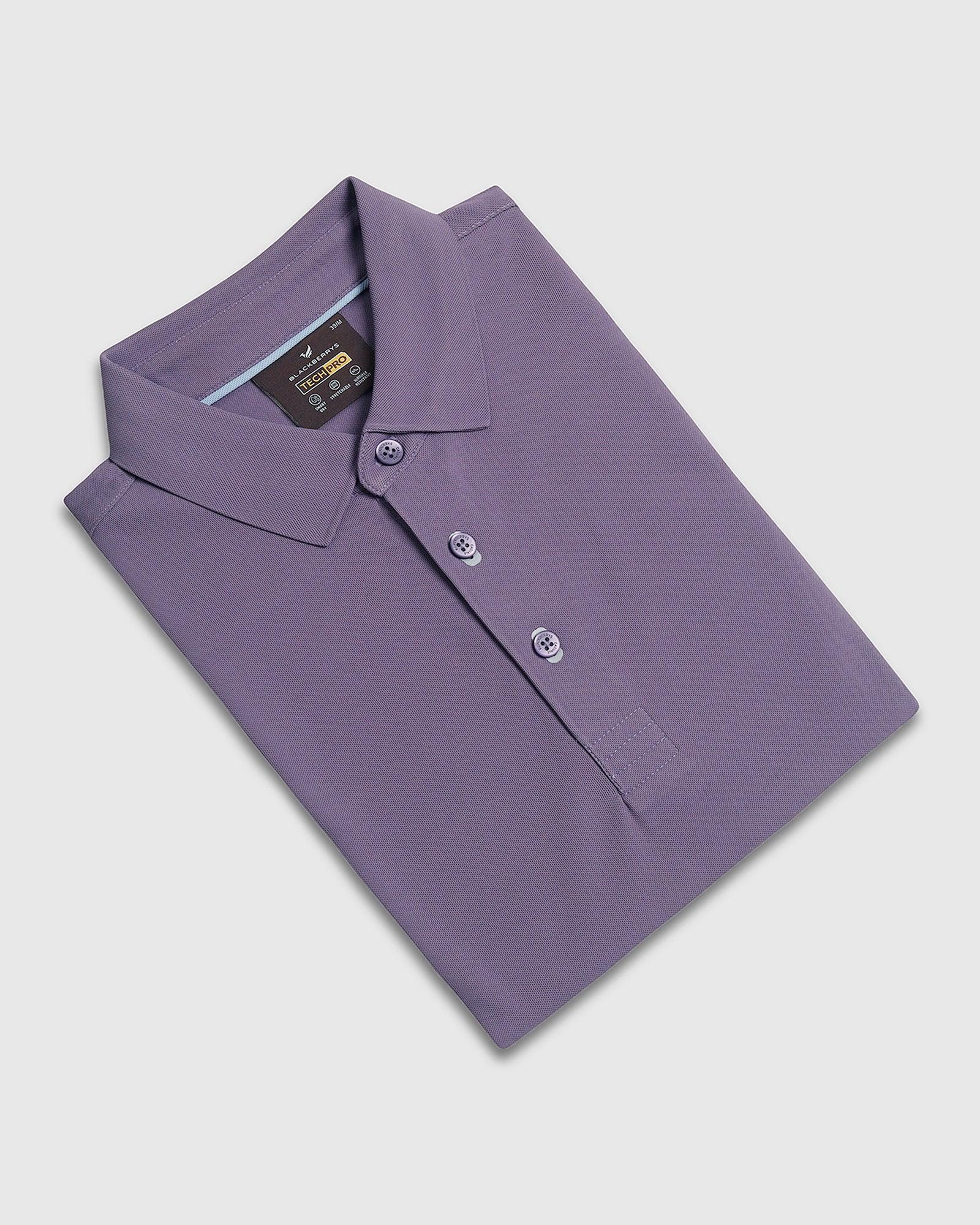 TechPro Polo Mulled Grape Solid T-Shirt - Carol