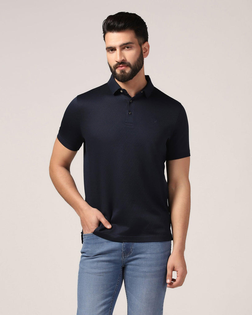 Polo Navy Iris Textured T-Shirt - Lois