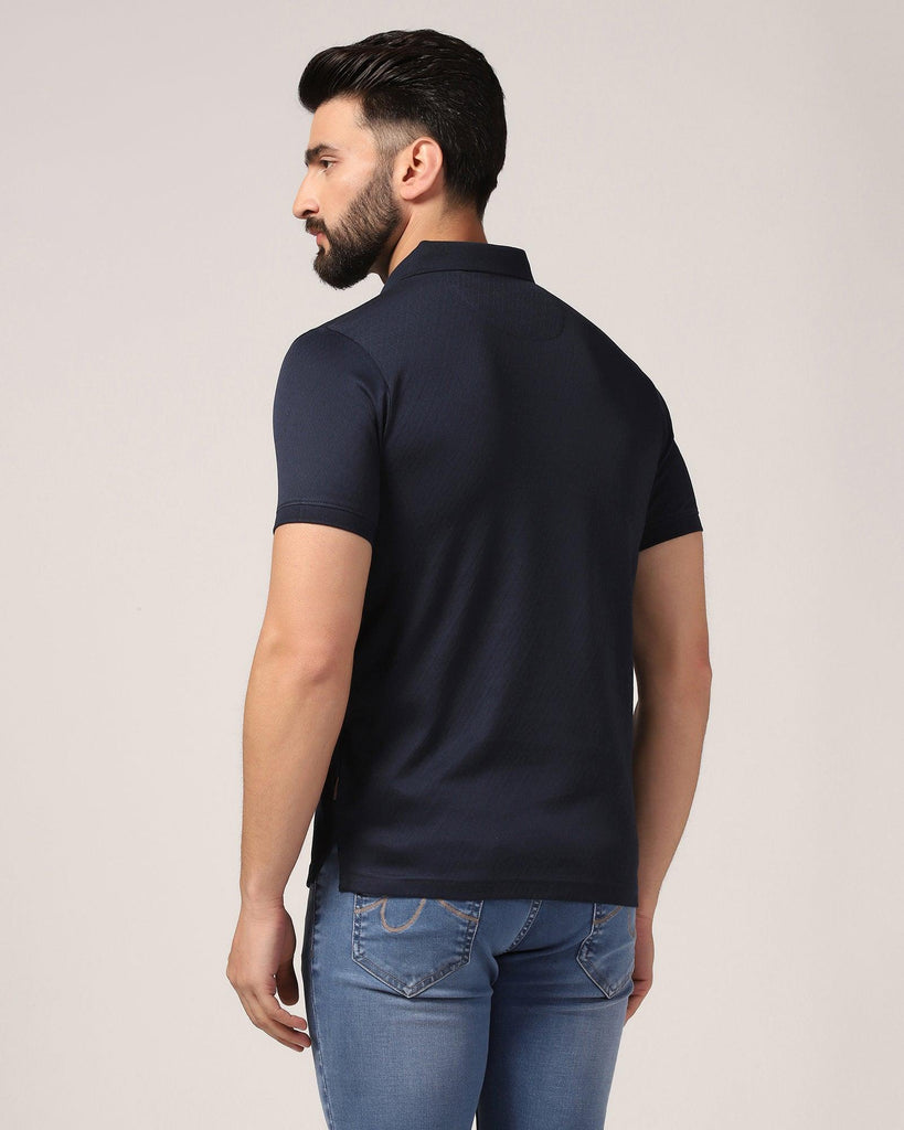 Polo Navy Iris Textured T-Shirt - Lois