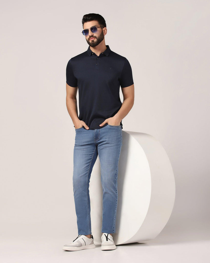 Polo Navy Iris Textured T-Shirt - Lois