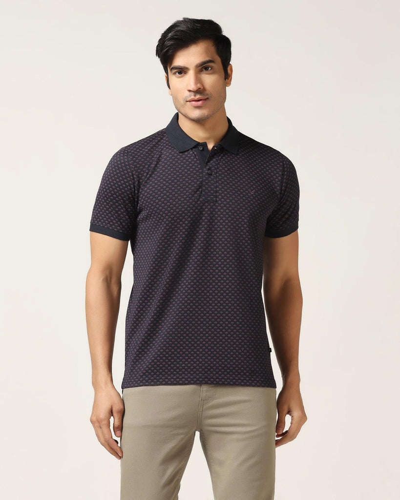 Polo Navy Printed T-Shirt - Libra