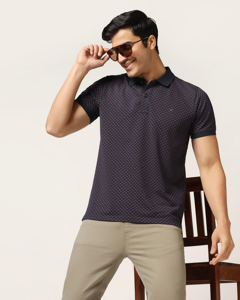 Polo Navy Printed T-Shirt - Libra