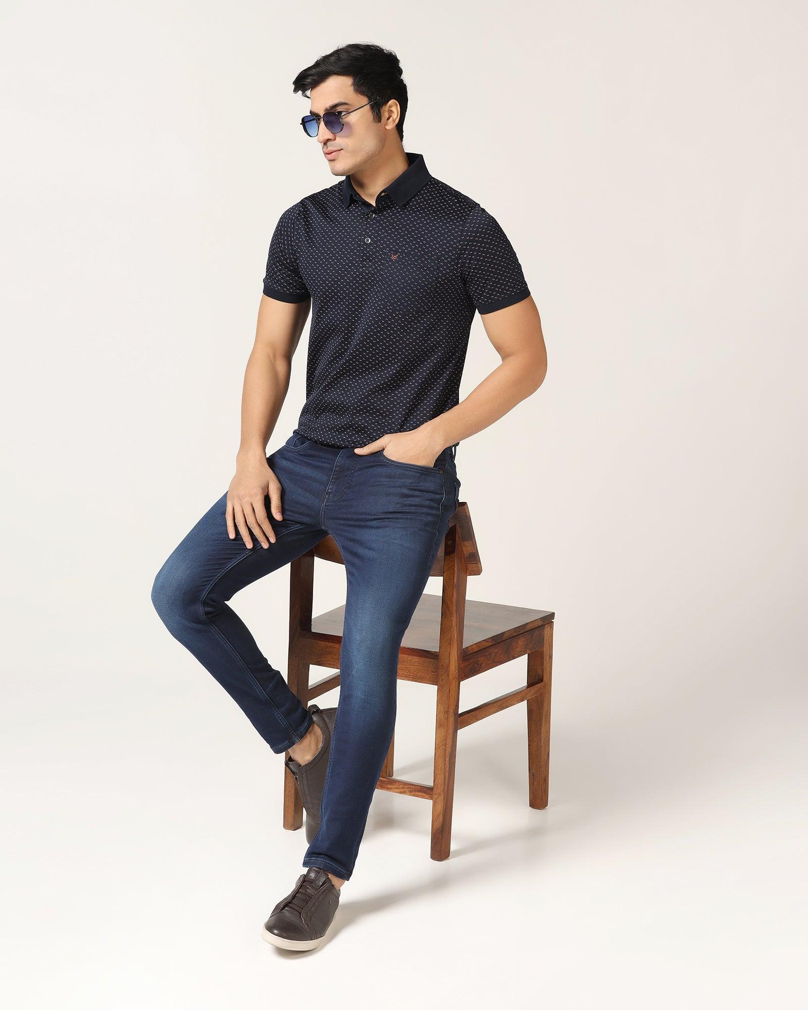 Polo Navy Printed T-Shirt - Griffin