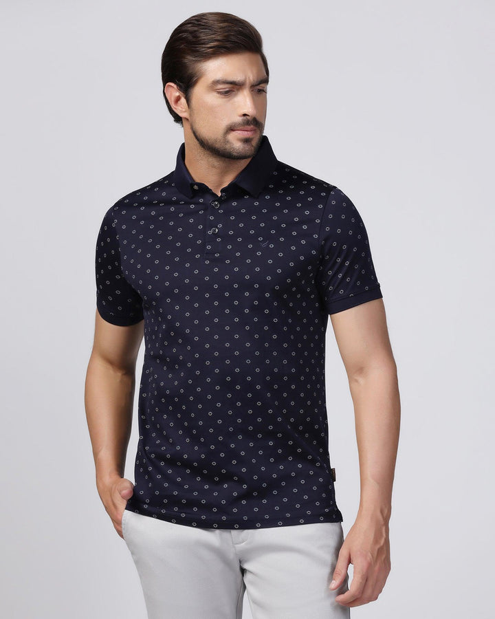 Polo Navy Printed T-Shirt - Sky