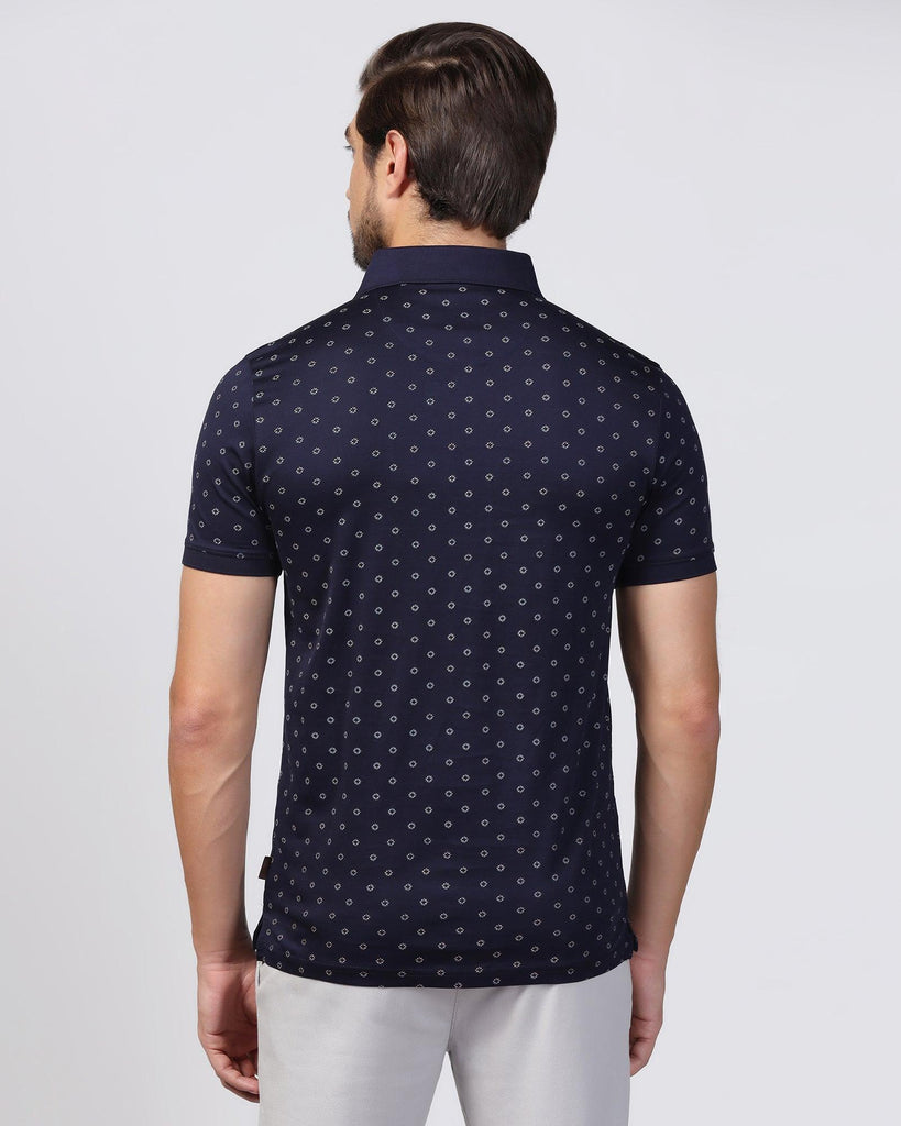 Polo Navy Printed T-Shirt - Sky