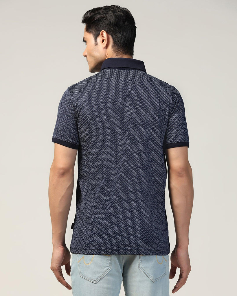 Polo Navy Printed T-Shirt - Perla