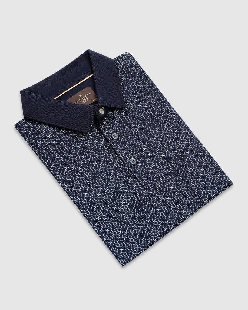 Polo Navy Printed T-Shirt - Perla