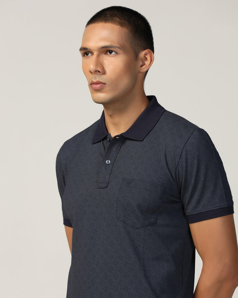 Polo Navy Printed T-Shirt - Taichi