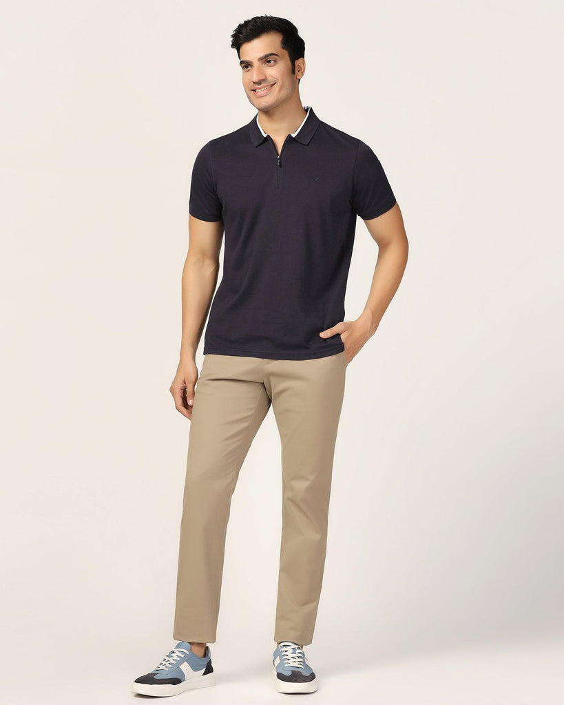 Polo Navy Solid T-Shirt - Gill