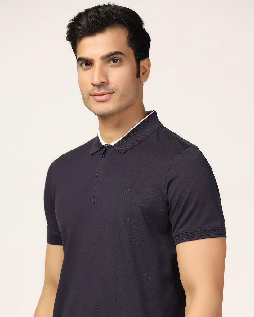 Polo Navy Solid T-Shirt - Gill