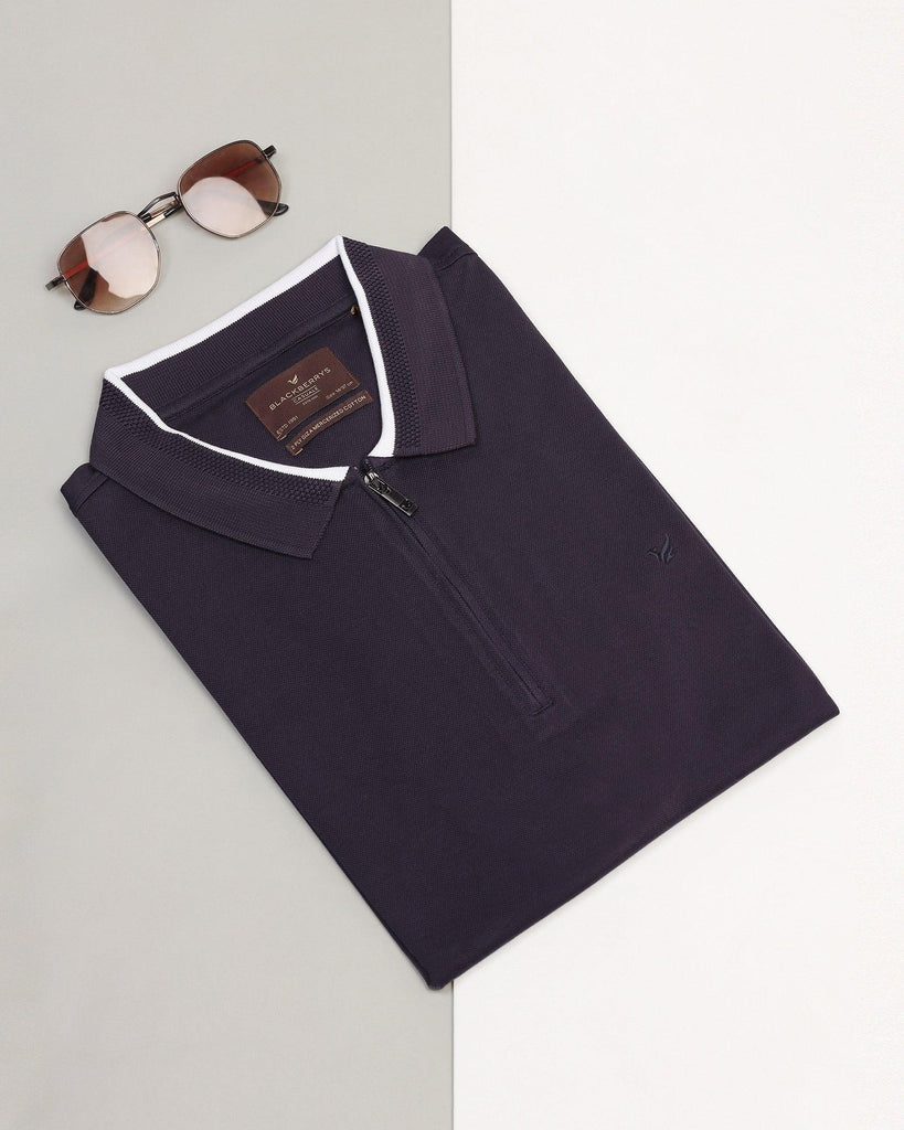 Polo Navy Solid T-Shirt - Gill