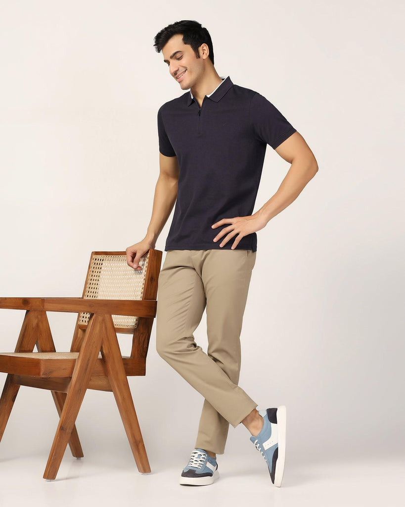 Polo Navy Solid T-Shirt - Gill