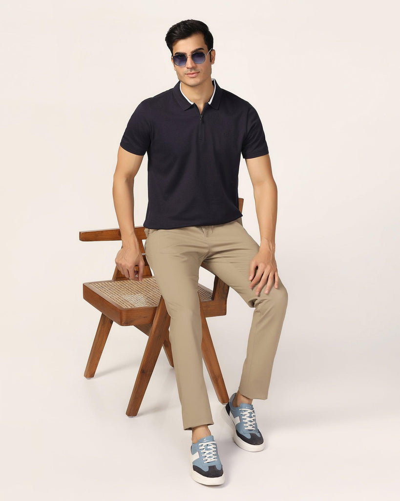 Polo Navy Solid T-Shirt - Gill