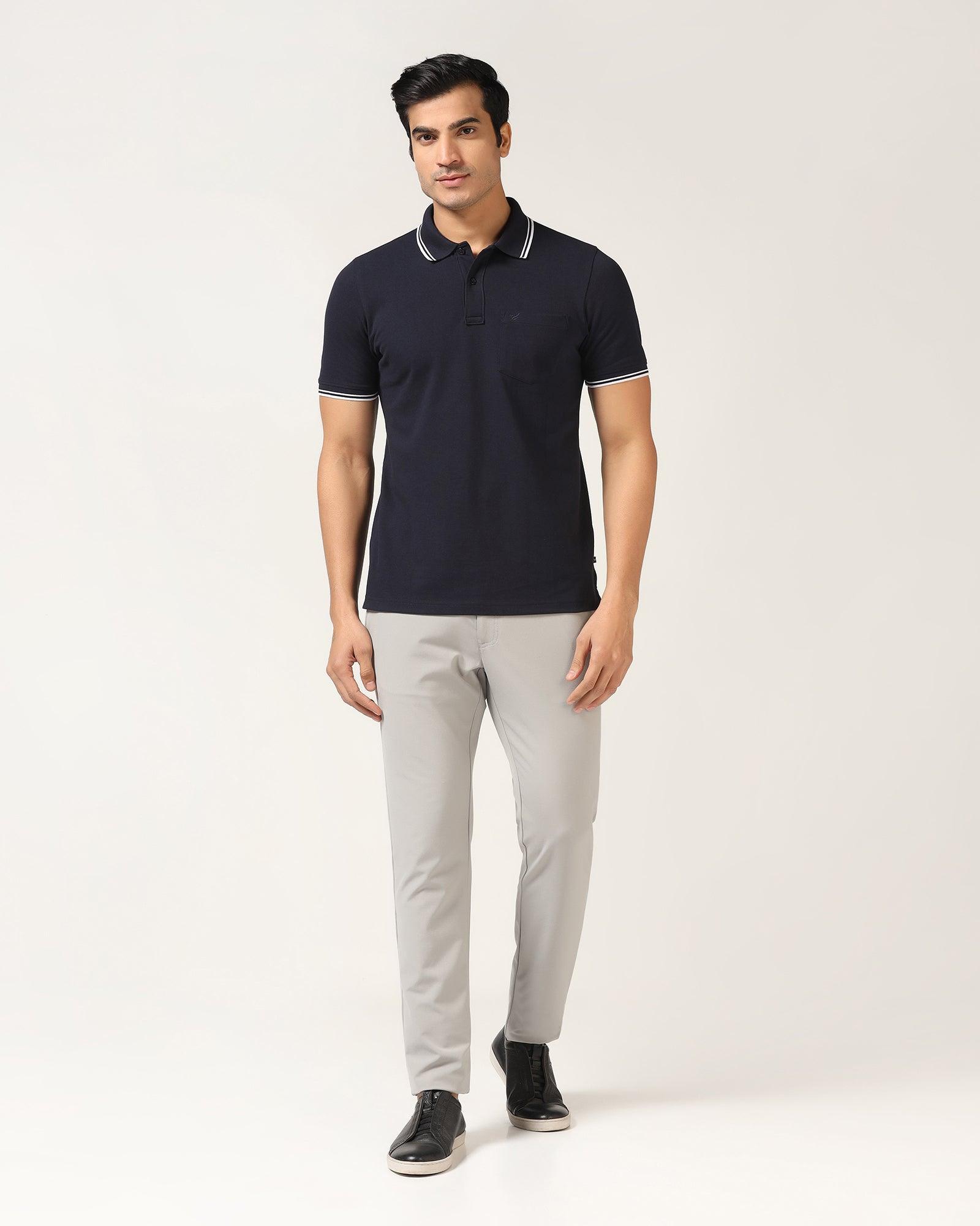 Polo Navy Solid T-Shirt - Fifa - Blackberrys